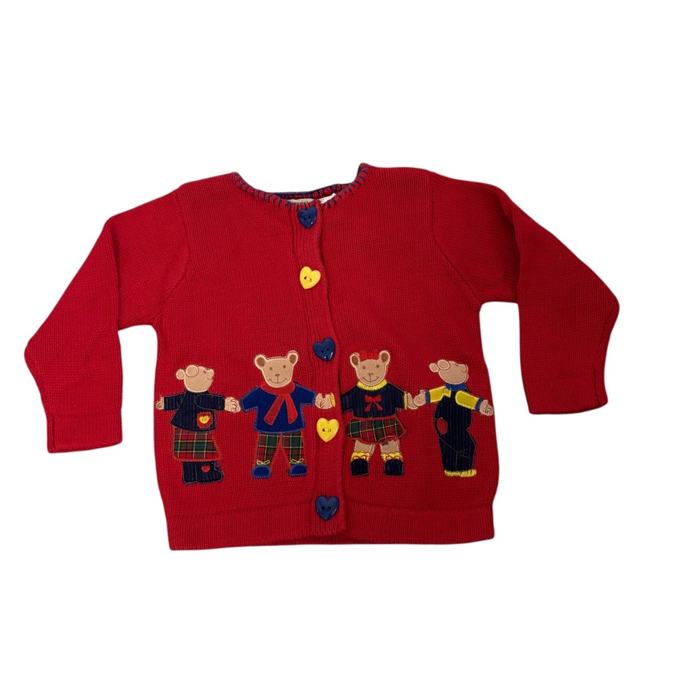 Rachel's Kids New Teddy Bear Cardigan Girls Size 2 Vintage